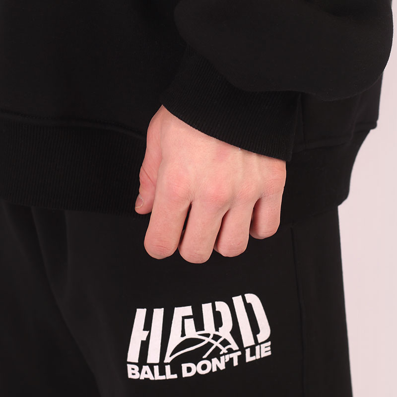 мужская черная толстовка Hard Ball Don`t Lie Fleece Crew Ball Don't Lie black" - цена, описание, фото 4